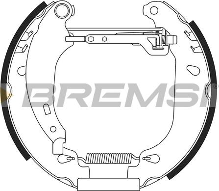 Bremsi GK0160 - Комплект тормозных колодок, барабанные unicars.by