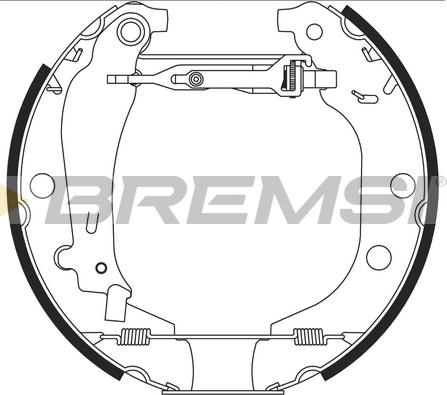 Bremsi GK0163 - Комплект тормозных колодок, барабанные unicars.by