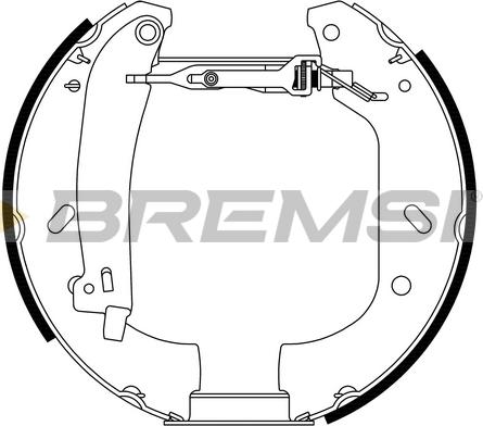 Bremsi GK0102 - Комплект тормозных колодок, барабанные unicars.by