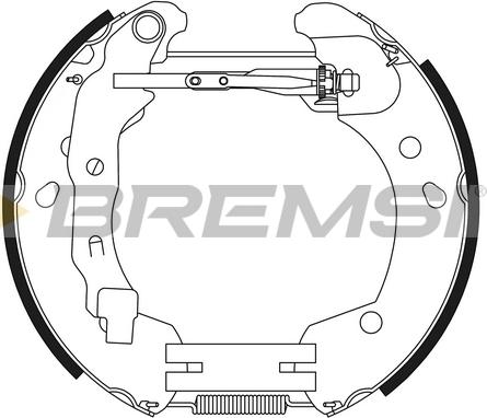 Bremsi GK0396 - Комплект тормозных колодок, барабанные unicars.by