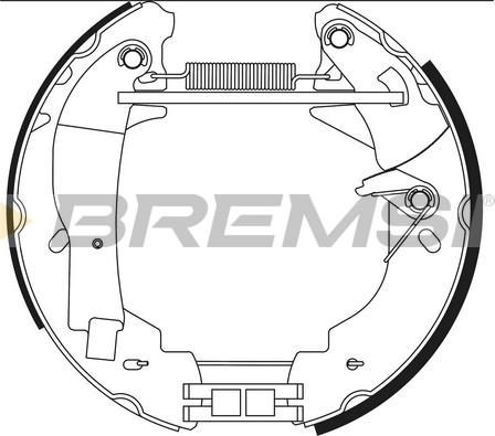 Bremsi GK0348 - Комплект тормозных колодок, барабанные unicars.by