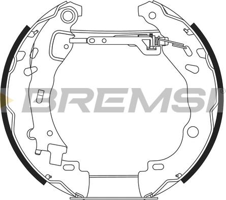 Bremsi GK0472 - Комплект тормозных колодок, барабанные unicars.by