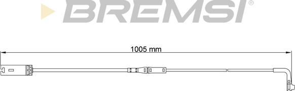 Bremsi WI0663 - Сигнализатор, износ тормозных колодок unicars.by