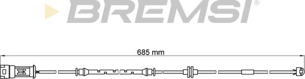 Bremsi WI0604 - Сигнализатор, износ тормозных колодок unicars.by