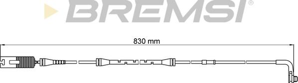 Bremsi WI0608 - Сигнализатор, износ тормозных колодок unicars.by