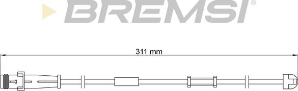 Bremsi WI0619 - Сигнализатор, износ тормозных колодок unicars.by