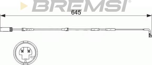 Bremsi WI0681 - Сигнализатор, износ тормозных колодок unicars.by