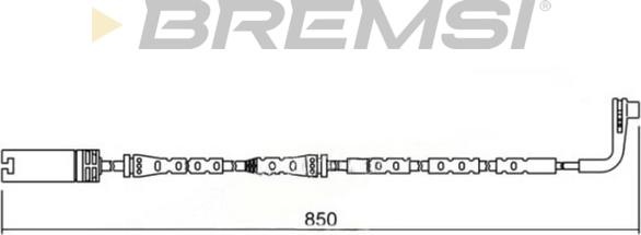 Bremsi WI0635 - Сигнализатор, износ тормозных колодок unicars.by