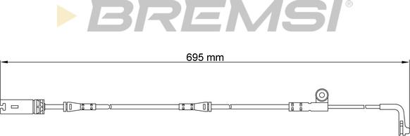 Bremsi WI0636 - Сигнализатор, износ тормозных колодок unicars.by