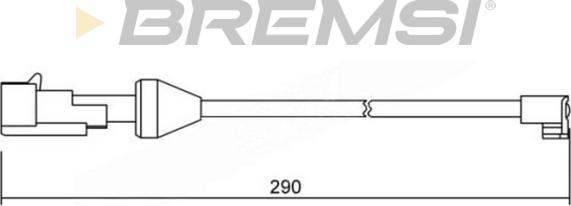 Bremsi WI0746 - Сигнализатор, износ тормозных колодок unicars.by