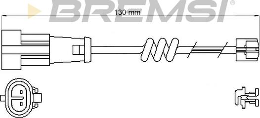 Bremsi WI0714 - Сигнализатор, износ тормозных колодок unicars.by