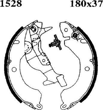 BSF 01528 - Комплект тормозных колодок, барабанные unicars.by