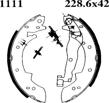 BSF 01111 - Комплект тормозных колодок, барабанные unicars.by