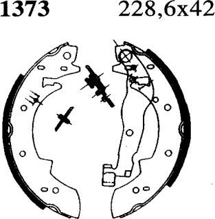 BSF 01373 - Комплект тормозных колодок, барабанные unicars.by