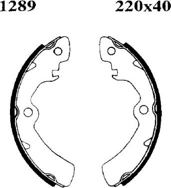 BSF 01289 - Комплект тормозных колодок, барабанные unicars.by