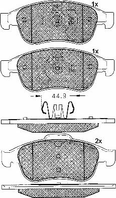 BSF 10940 - Тормозные колодки, дисковые, комплект unicars.by