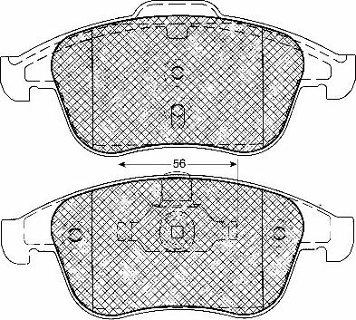 BSF 10957 - Тормозные колодки, дисковые, комплект unicars.by