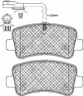 BENDIX BPD1026 - Тормозные колодки, дисковые, комплект unicars.by