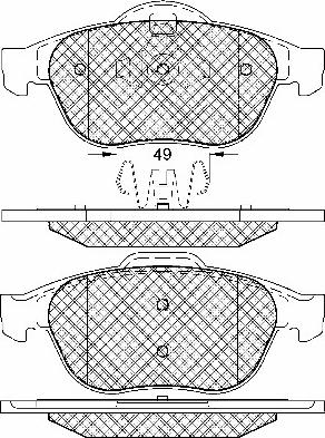 BSF 10979 - Тормозные колодки, дисковые, комплект unicars.by