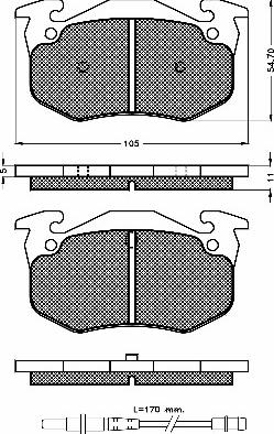 BSF 10458 - Тормозные колодки, дисковые, комплект unicars.by