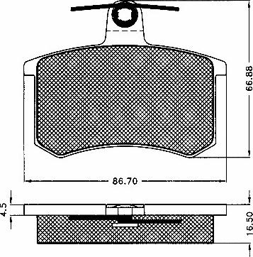 BSF 10453 - Тормозные колодки, дисковые, комплект unicars.by