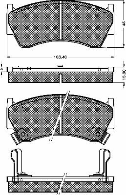 BSF 10406 - Тормозные колодки, дисковые, комплект unicars.by