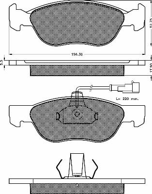 BSF 10400 - Тормозные колодки, дисковые, комплект unicars.by