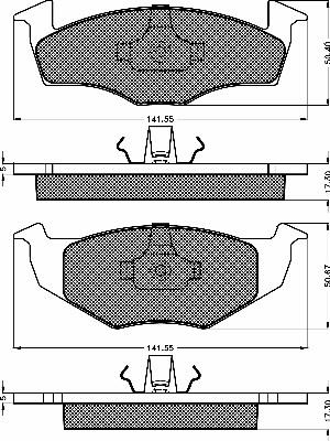 BSF 10417 - Тормозные колодки, дисковые, комплект unicars.by