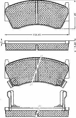 BSF 10558 - Тормозные колодки, дисковые, комплект unicars.by