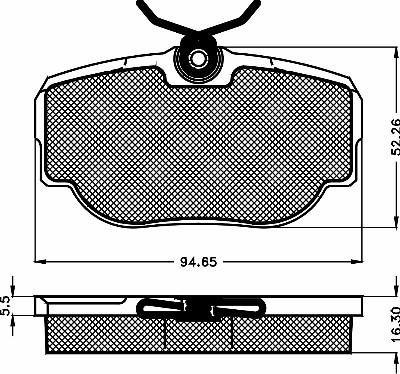 BSF 10512 - Тормозные колодки, дисковые, комплект unicars.by