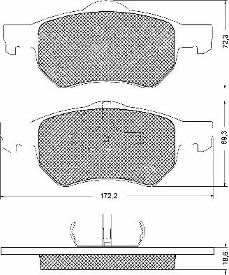 BSF 10695 - Тормозные колодки, дисковые, комплект unicars.by