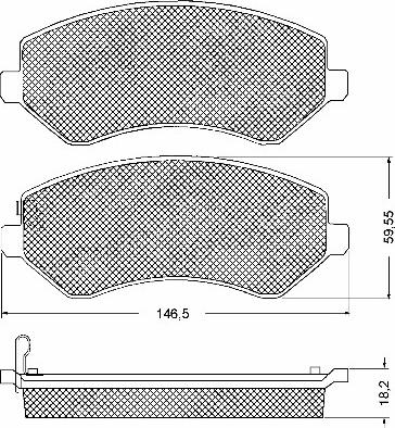 BSF 10693 - Тормозные колодки, дисковые, комплект unicars.by