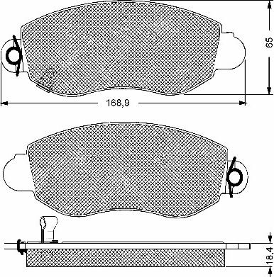 BSF 10654 - Тормозные колодки, дисковые, комплект unicars.by