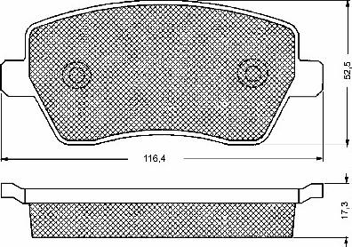 BSF 10656 - Тормозные колодки, дисковые, комплект unicars.by