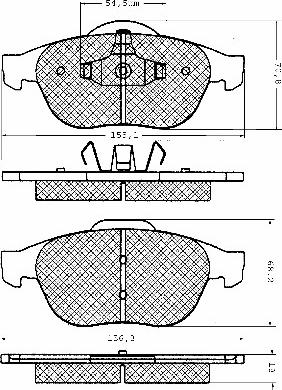 BSF 10637 - Тормозные колодки, дисковые, комплект unicars.by