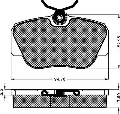 BSF 10146 - Тормозные колодки, дисковые, комплект unicars.by