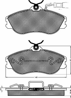 BSF 10152 - Тормозные колодки, дисковые, комплект unicars.by