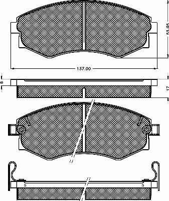 BSF 10126 - Тормозные колодки, дисковые, комплект unicars.by