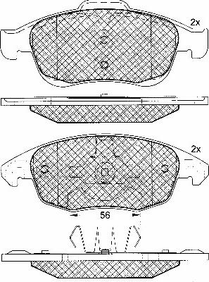 HELLA 530032805 - Тормозные колодки, дисковые, комплект unicars.by