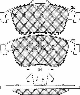 BSF 10855 - Тормозные колодки, дисковые, комплект unicars.by