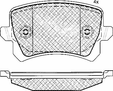 BSF 10858 - Тормозные колодки, дисковые, комплект unicars.by