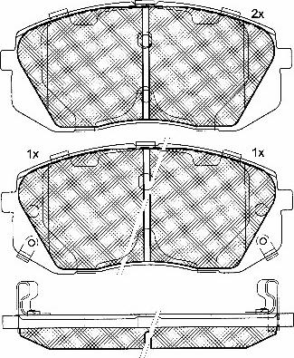 BSF 10864 - Тормозные колодки, дисковые, комплект unicars.by