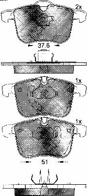 BSF 10805 - Тормозные колодки, дисковые, комплект unicars.by