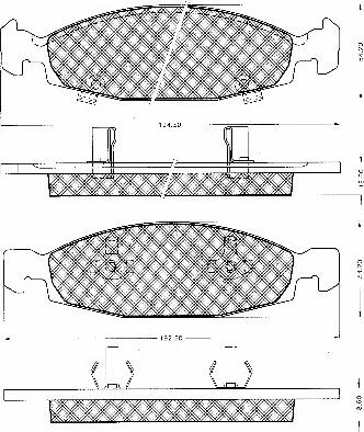 BSF 10813 - Тормозные колодки, дисковые, комплект unicars.by