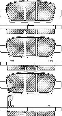 BSF 10883 - Тормозные колодки, дисковые, комплект unicars.by