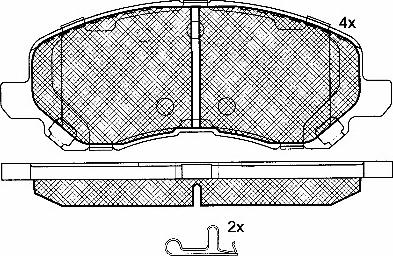 BSF 10826 - Тормозные колодки, дисковые, комплект unicars.by