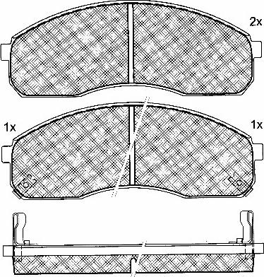 BSF 10872 - Тормозные колодки, дисковые, комплект unicars.by