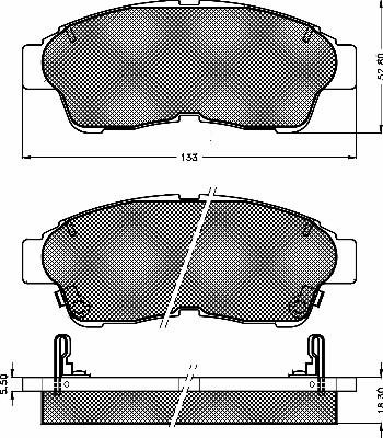 BSF 10349 - Тормозные колодки, дисковые, комплект unicars.by