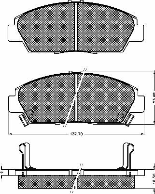 BSF 10352 - Тормозные колодки, дисковые, комплект unicars.by