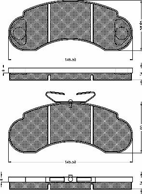 BSF 10244 - Тормозные колодки, дисковые, комплект unicars.by